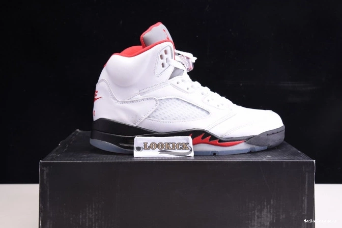 MaikeSneakers Retro Jordan DA1911-102 Silver Air Tongue (2020) 5 Red Fire 0629